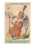 Old Man Playing Cello Poster