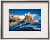 The Two Glacial Lakes of the Southern Andes Framed Photographic Print by Trey Ratcliff