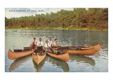 Men in Canoes, St. Paul, Minnesota Prints