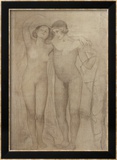 Los enamorados Lámina giclée enmarcada por Giovanni Segantini Los enamorados Lámina giclée enmarcada por Giovanni Segantini