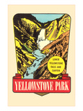 Waterfall, Yellowstone National Park, Montana Láminas Waterfall, Yellowstone National Park, Montana Láminas