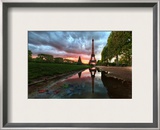 Reflections on the Eiffel Tower Framed Photographic Print by Trey Ratcliff