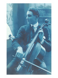 Effete Man Playing Cello Print