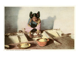 Hopi Maiden Grinding Corn Posters
