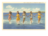 Belles baigneuses, Wrightsville Beach, Caroline du Nord Posters