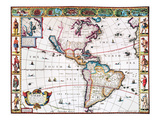 New World Map, 1616 Giclee Print by John Speed