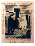 Manet: Cats Poster, 1868 Giclee Print by Edouard Manet