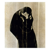 Edvard Munch: The Kiss reproduction procédé giclée par Edvard Munch