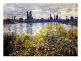 Monet: Seine/Vetheil, 1880 reproduction procédé giclée par Claude Monet