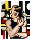Leger: Mechanic, 1920 reproduction procédé giclée par Fernand Leger