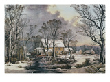 Currier & Ives: Winter Scene reproduction procédé giclée par Frederic Bazille