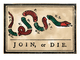 Join Or Die Cartoon, 1754 Giclee Print