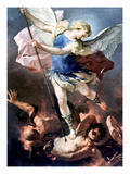 The Archangel Michael Giclee Print by Luca Giordano