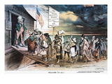 Pro-Immigration Cartoon Giclee Print by Joseph Keppler