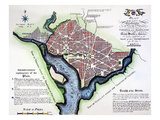 Washington, Dc, Plan, 1792 Giclée-Druck von Andrew Ellicott