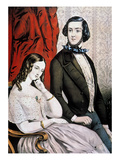 Lovers Quarrel, 1846 reproduction procédé giclée par Nathaniel Currier