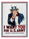 World War I: Uncle Sam Giclee Print by James Montgomery Flagg