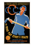 New Deal: Wpa Poster Giclee-trykk av Albert Bender