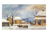 Home To Thanksgiving, 1867 Giclee-trykk av Currier & Ives Home To Thanksgiving, 1867 Giclee-trykk av Currier & Ives