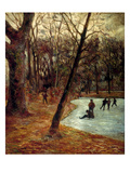 Gauguin: Skaters, 1884-85 reproduction procédé giclée par Paul Gauguin