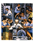 Rivera: Mechanization 1932 reproduction procédé giclée par Diego Rivera