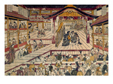 Japan: Kabuki Theater reproduction procédé giclée par Okumura Masanobu