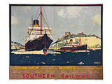 Steamship Travel Poster reproduction procédé giclée par Lewis Hine