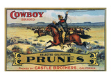 Cowboy rassemblant le bétail reproduction procédé giclée par Francois Bonvin