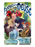 Beer Ad By Mucha, C1897 reproduction procédé giclée par Alphonse Mucha