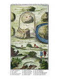 Rome: Seven Hills, 18Th C reproduction procédé giclée