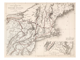 Map: Northeast U.S.A Giclee Print