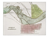 Jeffersonville, Indiana: Map Giclee Print