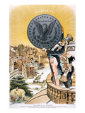 Free Silver Cartoon, 1890 Giclee Print by Bernhard Gillam