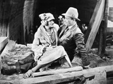 Silent Still: Man & Woman Photographic Print