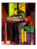 Picasso: Woman/Book, 1935 reproduction procédé giclée par Pablo Picasso