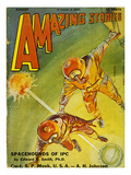 Sci-Fi Magazine Cover, 1931 Giclee Print by Frank R. Paul