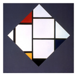 Mondrian: Composition reproduction procédé giclée par Piet Mondrian