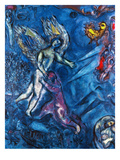 Chagall: Jacob Wrestling Lámina giclée por Marc Chagall