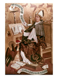 Saint Augustine (354-430) Giclée-Druck von Master of the Choirs 