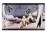 Japan: Travelers, C1840 Lámina giclée por Ando Hiroshige
