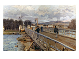 Sisley: Foot-Bridge, 1872 reproduction procédé giclée par Alfred Sisley