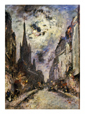 Jongkind: St. Severin, 1877. The Street And Church Of St. Severin, 1877 Giclee Print by Johan-Barthold Jongkind