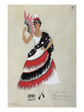 Bolero Costume Giclee Print by Leon Leyritz