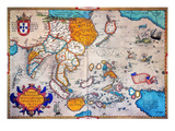 Pacific Ocean/Asia, 1595 reproduction procédé giclée par Abraham Ortelius