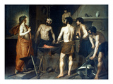 Velasquez: Vulcan reproduction procédé giclée par Diego Rodriguez de Silva y Velazquez