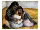 Rivera: Mother & Children Giclee Print by Diego Rivera