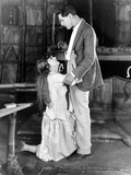 Silent Still: Man & Woman Photographic Print