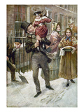 Dickens: A Christmas Carol Giclee Print by Harold Copping