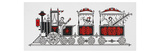 Christmas Train Giclee-trykk av William H. Bradley Christmas Train Giclee-trykk av William H. Bradley