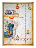 Brazil: Map And Native Indians Lámina giclée por Diego Rivera Brazil: Map And Native Indians Lámina giclée por Diego Rivera